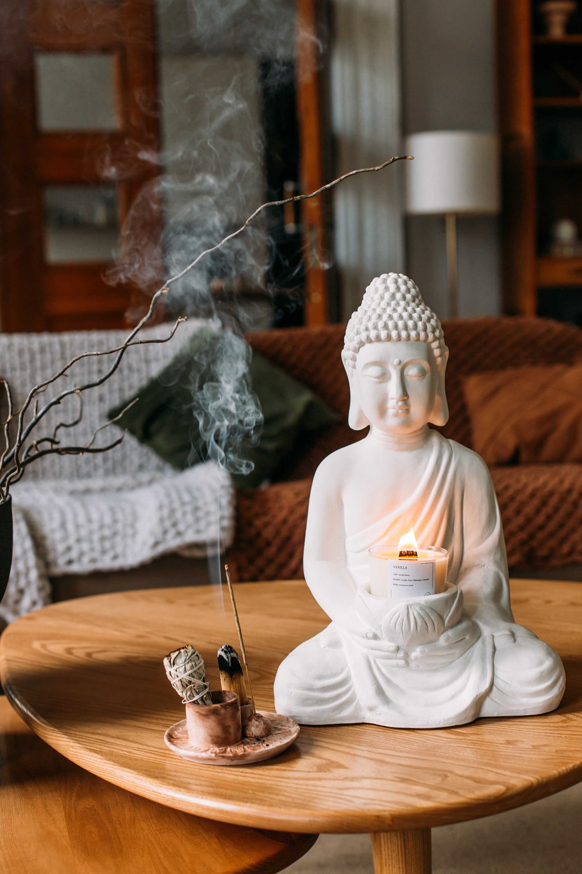 Large Buddha Statue With Candle Buddah Statue Buddha Decor Buddha