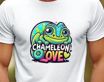 Chameleon Love T-Shirt for Men, Chameleon Lover Shirt, Cute Chameleon, Chameleon Dad, Cute Lizard T-Shirt, Funny Chameleon, Chameleon Tee