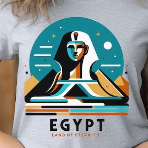 Egypt T-Shirt For Women, Egyptian Graphic Tee, Pyramid Shirt, Sphinx, Ancient Egypt, Egyptian Culture, Gift for Egypt Lover, Egypt Souvenir