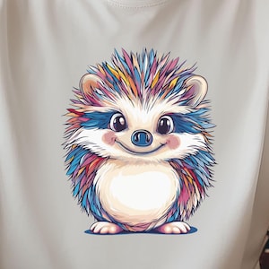 Cute Hedgehog T-Shirt, Hedgehog Shirt, Men&#39;s Hedgehog Tee, Hedgehog Lover Gift, Hedgehog Boys Shirt, Cute Animal T-Shirt, Hedgehog Gifts