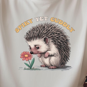 Cute Hedgehog T-Shirt, Hedgehog Shirt, Men&#39;s Hedgehog Tee, Hedgehog Lover Gift, Hedgehog Boys Shirt, Cute Animal T-Shirt, Hedgehog Gifts