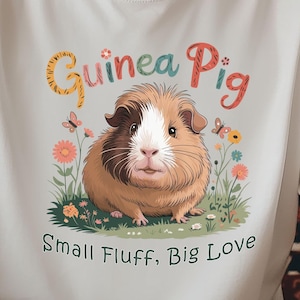 Guinea Pig T-Shirt, Guinea Pig Shirt, Men&#39;s Guinea Pig Tee, Guinea Pig Lover Gift, Cute Guinea Pig, Kawaii Guinea Pig, Cavy T-Shirt