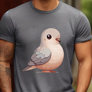 Mourning Dove T-Shirt for Men, Dove Graphic Tee, Mourning Dove Shirt, Peaceful Bird, Birdwatching Gift, Mourning Dove Apparel, Dove Tee