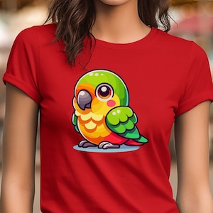 Sittich T-Shirt für Frauen, Sonnensittich Shirt, Jenday Conure T-Shirt, Sonnensittich Papagei, süßes Papagei Shirt, Sittich Sittich, lustiges Papageien T-Shirt