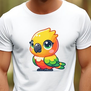 Conure T-Shirt for Men, Sun Conure Shirt, Jenday Conure Tee, Sun Conure Parrot, Cute Parrot Shirt, Conure Parakeet, Funny Parrot Tee