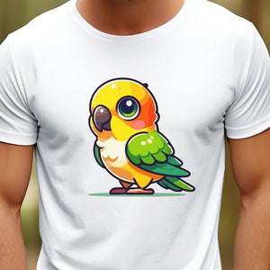 Conure T-Shirt for Men, Sun Conure Shirt, Jenday Conure Tee, Sun Conure Parrot, Cute Parrot Shirt, Conure Parakeet, Funny Parrot Tee
