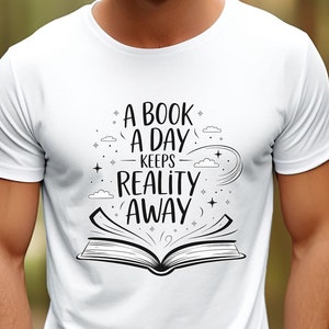 Reading T-Shirt, Reading Month T-Shirt, Men’s Reading Shirt, Funny Reading Shirt, Bookworm Gift, Book Lover Shirt, Bookworm Humor