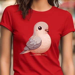 Mourning Dove T-Shirt for Women, Dove Graphic Tee, Mourning Dove Shirt, Peaceful Bird, Birdwatching Gift, Mourning Dove Apparel, Dove Tee