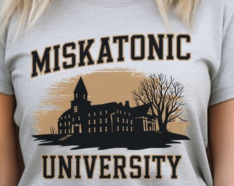 Miskatonic University, Cthulhu T-Shirt, Lovecraft T-Shirt, Cosmic Horror Shirt, Geeky Graduate Tee, Scary Shirt for Her, Horror Fan Apparel