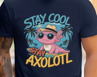 Niedliches Axolotl T-Shirt, Axolotl-Shirt, Herren Axolotl-T-Shirt, Axolotl-Liebhaber-Geschenk, Axolotl-Jungen-Shirt, niedliches Tier-T-Shirt, Axolotl-Geschenke