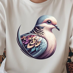 Mourning Dove T-Shirt for Men, Dove Graphic Tee, Mourning Dove Shirt, Peaceful Bird, Birdwatching Gift, Mourning Dove Apparel, Dove Tee
