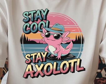 Niedliches Axolotl T-Shirt, Axolotl-Shirt, Herren Axolotl-T-Shirt, Axolotl-Liebhaber-Geschenk, Axolotl-Jungen-Shirt, niedliches Tier-T-Shirt, Axolotl-Geschenke