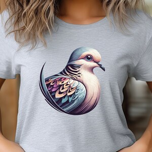 Mourning Dove T-Shirt for Women, Dove Graphic Tee, Mourning Dove Shirt, Peaceful Bird, Birdwatching Gift, Mourning Dove Apparel, Dove Tee