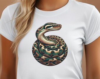 Camiseta de pitón para mujer, pitón impresionante, camiseta de pitón, camiseta de pitón bola, camiseta genial de serpiente, mamá de pitón bola, dueña de pitón, camiseta de amor por las serpientes