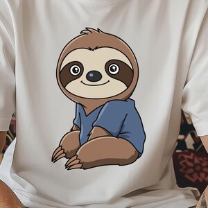 かわいいナマケモノのTシャツ、面白いナマケモノのシャツ、メンズナマケモノのTシャツ、ナマケモノ好きへのギフト、ナマケモノの男の子用シャツ、かわいい動物のTシャツ、ナマケモノのギフト、かわいいナマケモノ