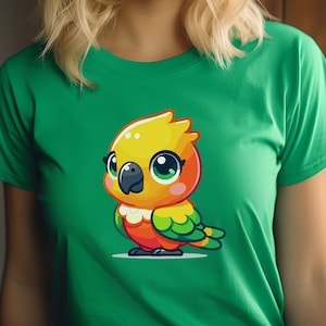 Conure T-Shirt for Women, Sun Conure Shirt, Jenday Conure Tee, Sun Conure Parrot, Cute Parrot Shirt, Conure Parakeet, Funny Parrot Tee