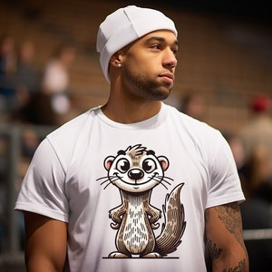 Funny Ferret T-Shirt for Men, Cute Ferret, Pet Ferret Shirt, Ferret Dad, Ferret Owner, Ferret Dad, Funny Ferret Tee, Cartoon Ferret