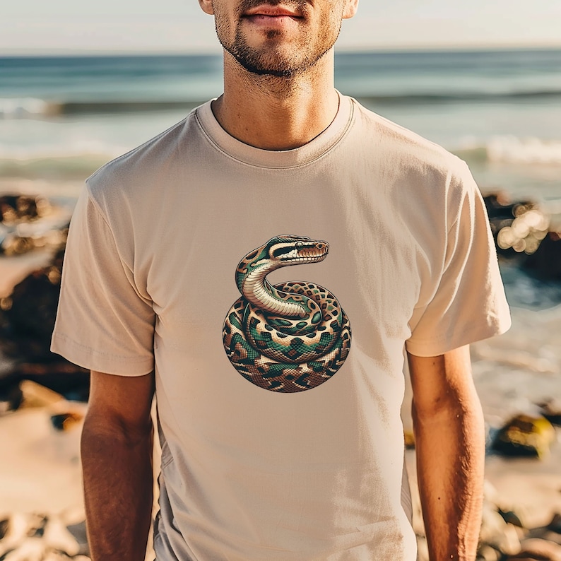 男性用パイソン T シャツ、素晴らしいパイソン、パイソン T シャツ、ボール パイソン シャツ、クールなヘビ シャツ、ボール パイソンのお父さん、パイソンの飼い主、ヘビ好きの T シャツ 画像 1