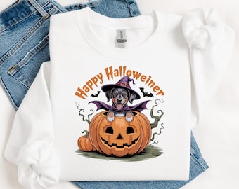 Halloween Dog Sweatshirt, Dachshund Halloween Sweatshirt, Wiener Halloween Sweatshirt, Dog Lover Shirt, Pet Lover Halloween