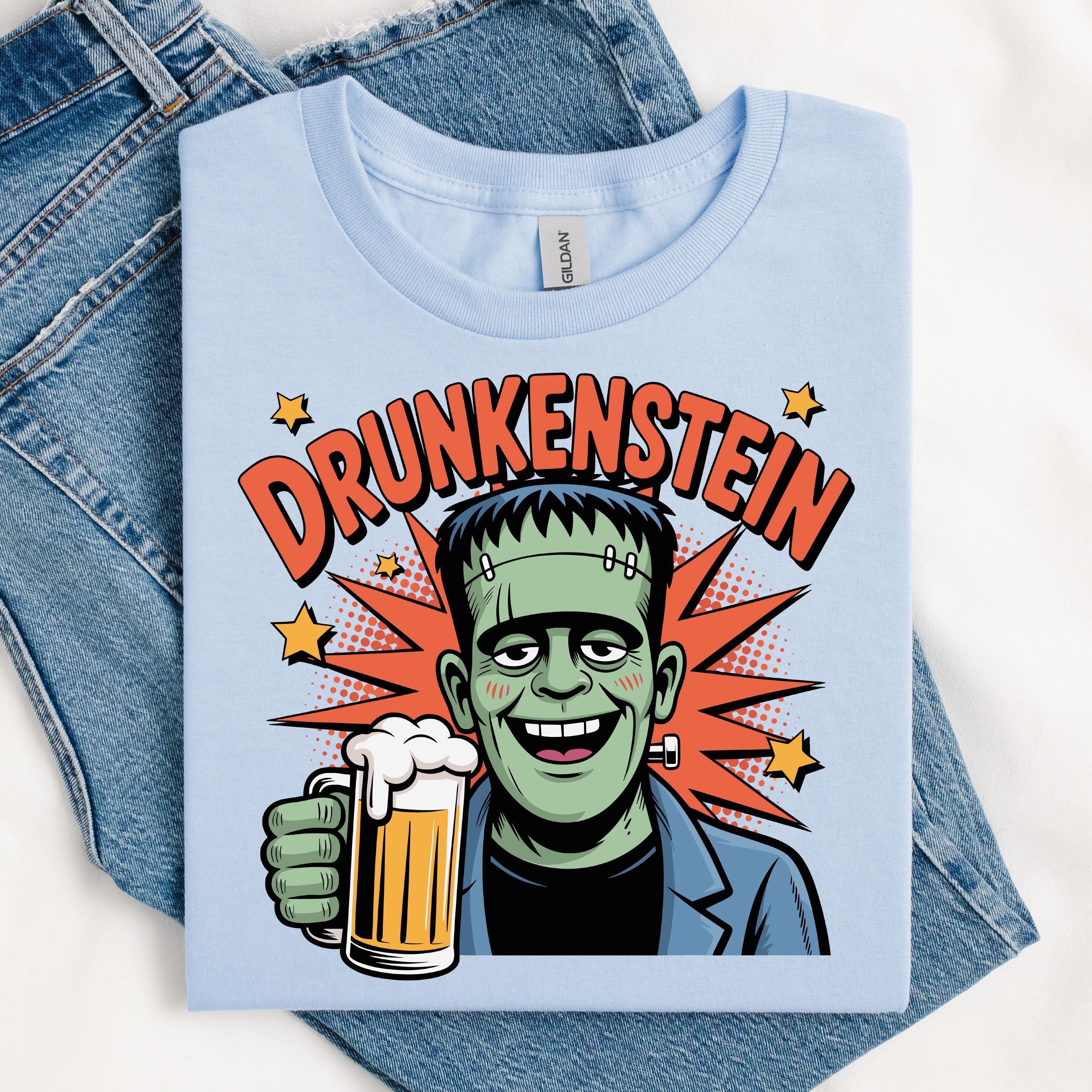 フランケンシュタインTシャツ、ドランケンシュタインTシャツ、ホラーT 