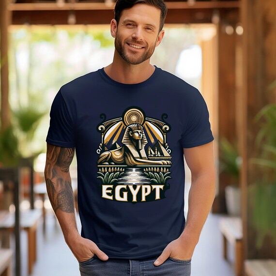 Egypt T-shirt for Men, Egyptian Graphic Tee, Pyramid Shirt, Sphinx