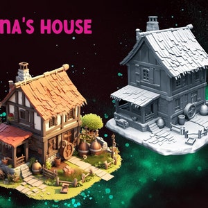 Tina&#39;s House | Iridium Places II Collection | 28mm multi-level interior playable tabletop terrain