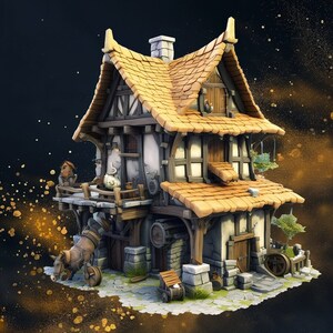 The Northern House | Iridium Places I Collection | 28mm multi-level interior playable tabletop terrain