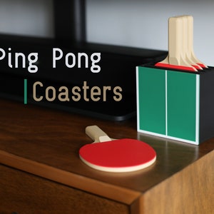 Ping Pong Coasters | Table Tennis Gift | Home Decor | Father's Day Gift | Sport Enthusiasts