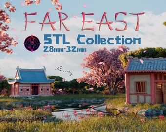 Far East Collection (Digital STL files) | Chinese Architecture | 3D Printable Files | FDM 3D Printing | Asian Culture | STL files