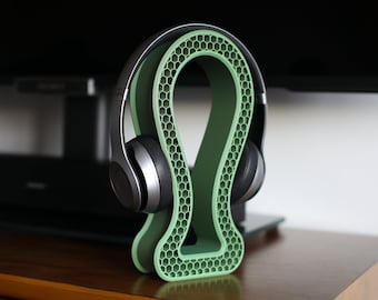 Honeycomb Headphone Stand | Trendy Desk Accessory | 3D Printed Biodegradable PLA