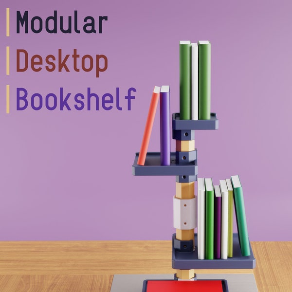 Desktop Modular Bookshelf | Mini Bookshelf | Desktop Organizer | Stationary Organizer