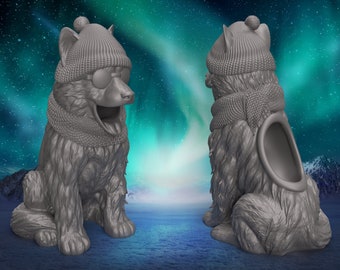 Winter Dog Dice Tower