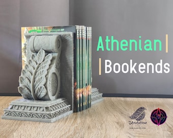Athenian Bookends | Shelf Holder | Classic Home Accent | Greek Style | 3D Printed