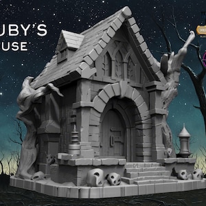 Ruby&#39;s House | Iridium Places II Collection | 28mm multi-level interior playable tabletop terrain