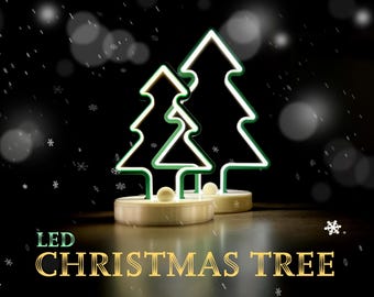 Árbol de Navidad LED / Luz navideña regulable / Decoración navideña / Regalo de Navidad / Regalo para padres / Regalo para abuelos