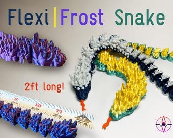 Flexi Frost Snake | Flexi Snake | Articulated Snake | 3D Printed Flexi | Gift for Everyone | Fidget Toy
