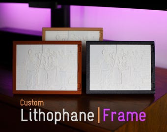 LED Custom Lithophane Frame | Premium 3D Printed Frame | Personalized Gift | Photo Night Light