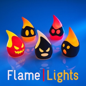Cute Flame Devil Lights | Halloween Lights | RGB or Warm White