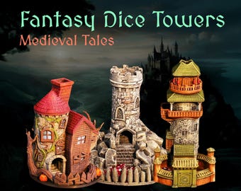 Fantasy Dice Towers | Medieval Tales | Roleplaying Games | Dice Jail | Dice Tray