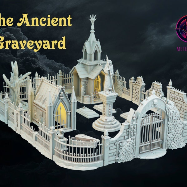 The Ancient Graveyard | Tabletop Terrain | DND | 28mm Terrain