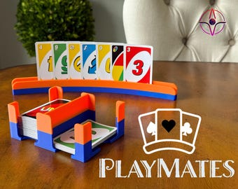 PlayMates | Card Holder for Kids | Dual Card Deck Tray | Playing Cards Holder | UNO Card Holder for Kids