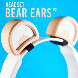 Cute Bear Ears v2 for Headphones | Cute Bear Ears v2 for Headbands | Cute Bear Ears v2 for Cosplay