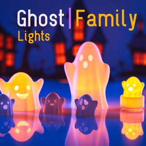 Cute Ghost Family Tea Light | Halloween Lights | Candle Light