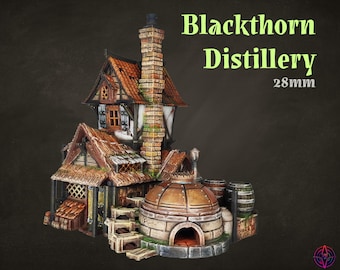Blackthorn Distillery | Medieval Town | Unpainted | Miniature | Wargaming | Roleplaying Games | 28mm