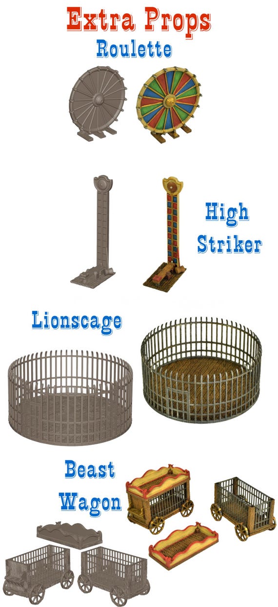 The Circus | Unpainted | 32-35mm Terrain Tabletop | Scenery for