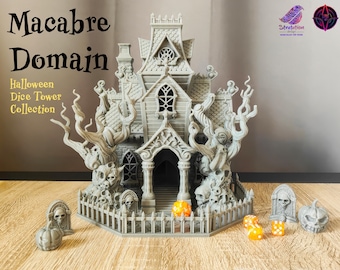 Macabre Domain Halloween Dice Tower Collection | Macabre Mansion | Halloween Dice Tower | Halloween Decoration