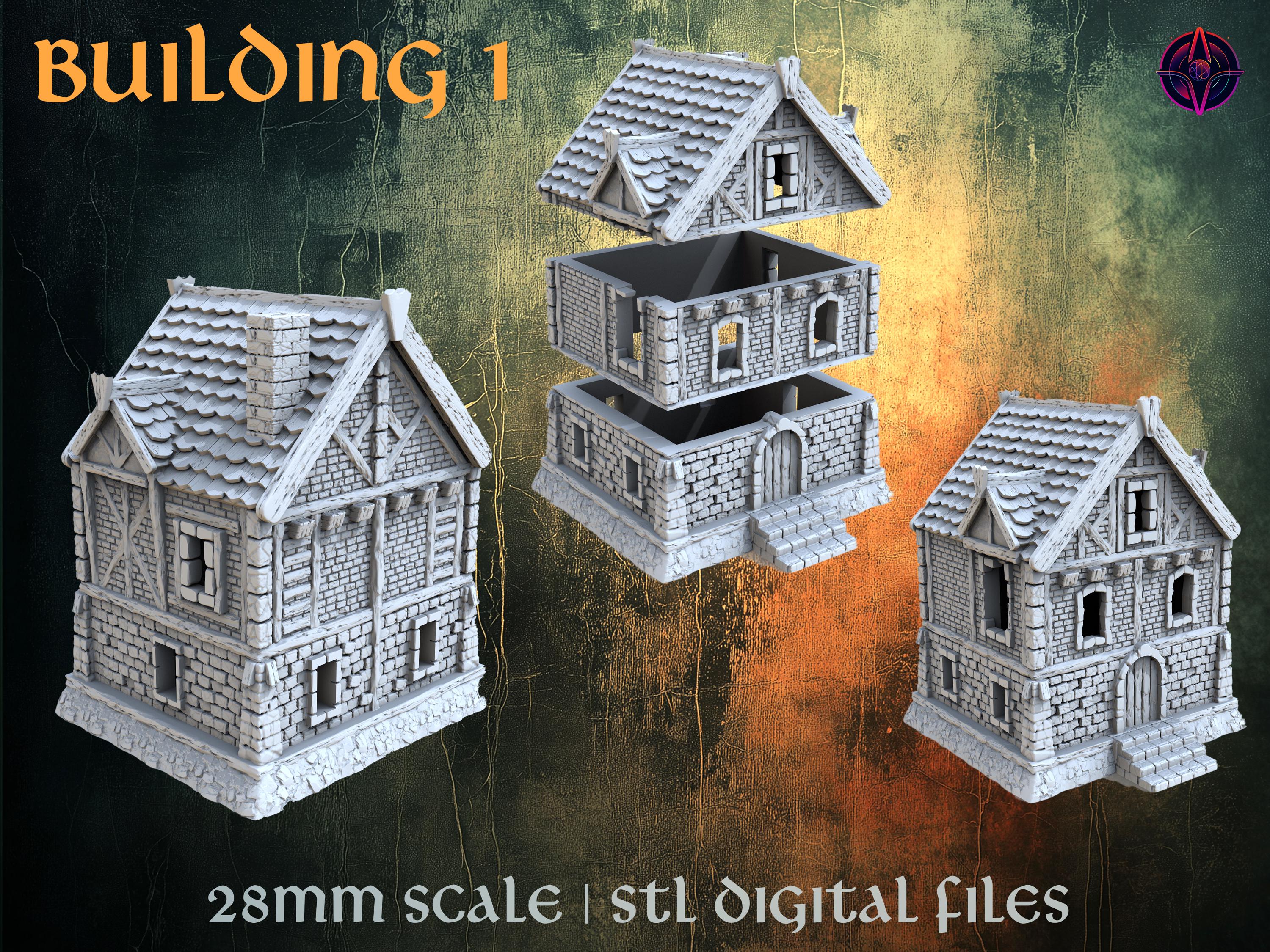 Medieval Lost Burg 06 - Set Di Elementi Scenici Medievali In MDF 3mm Per Wargame, Miniature Scala 28-35mm - Kit Modulare Da Assemblaggio E Pittura - 6