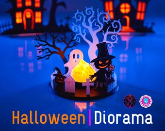 Cute Halloween Diorama | Halloween Lights | Candle Light