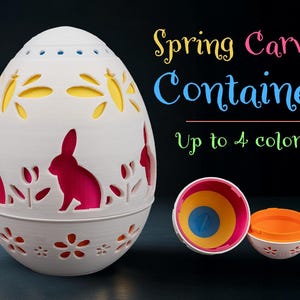 Spring Carves Container | 3D Printed Easter Egg | Pillow Egg