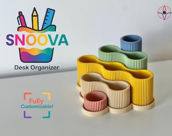 Desk Organizer | SNOOVA | Pen Holder | Office Decor | Minimalist Organizer | 3D Printed Studio Accessory